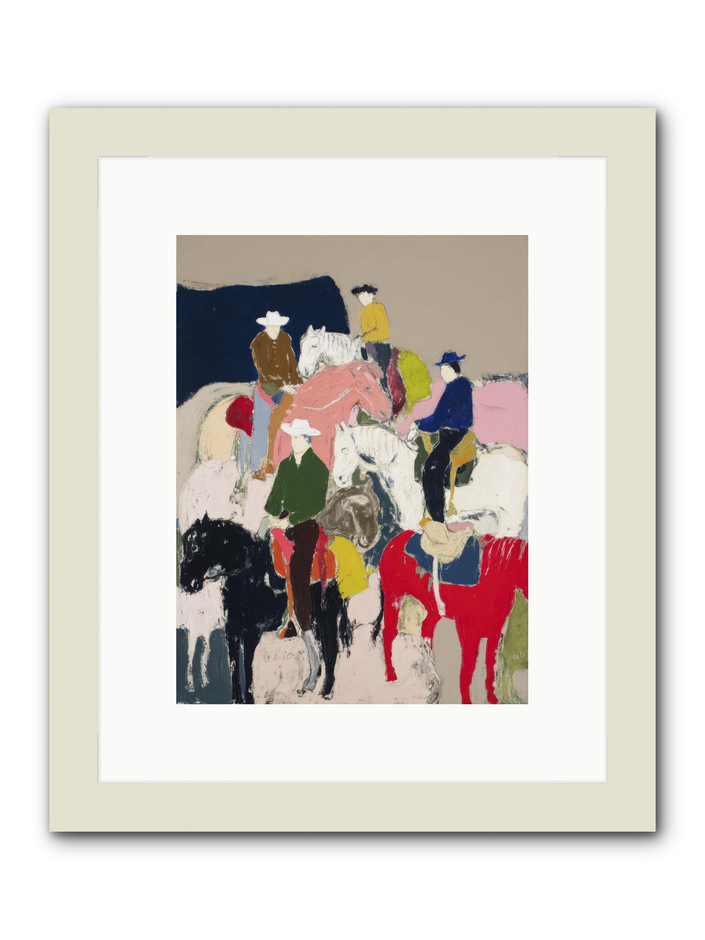 Hooves Writing Stories -- Framed Print - White 9x12