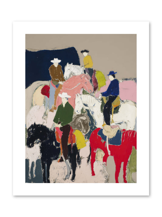 Hooves Writing Stories -- Paper Print 9x12