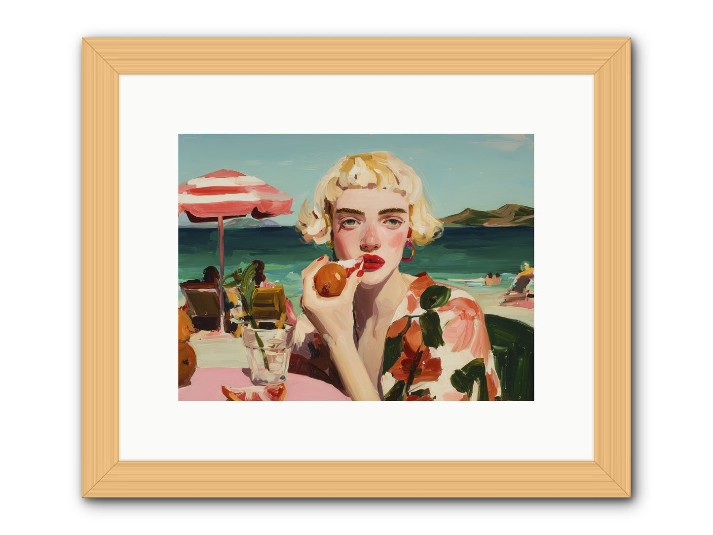 Horizon Hypnosis -- Framed Print - Natural 12x9