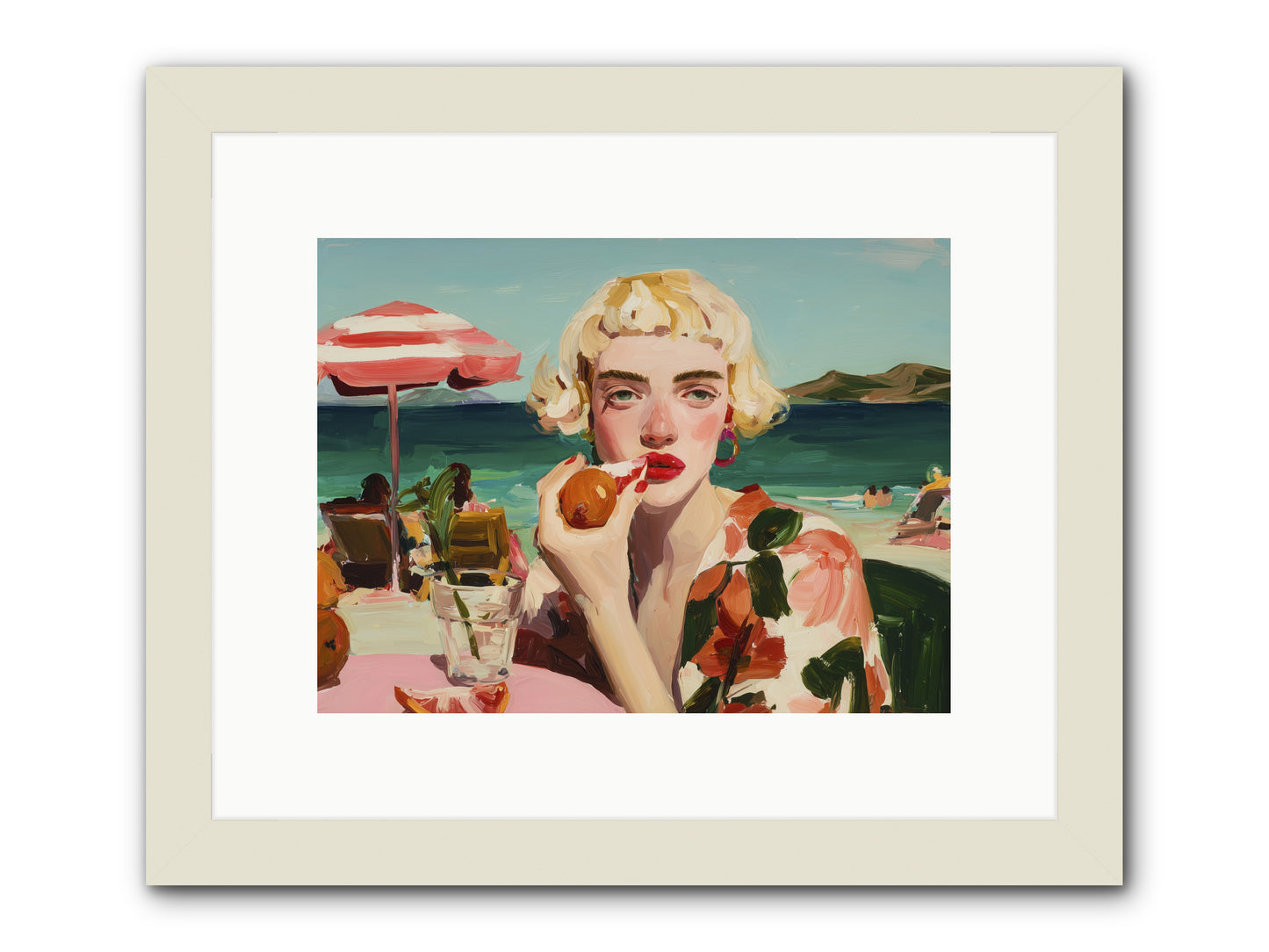 Horizon Hypnosis -- Framed Print - White 12x9