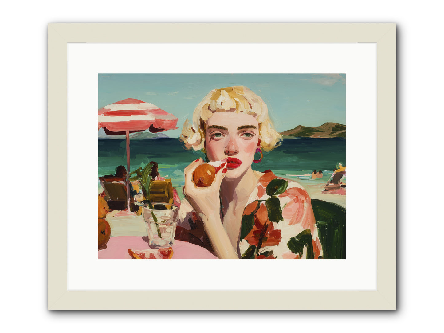Horizon Hypnosis -- Framed Print - White 16x12