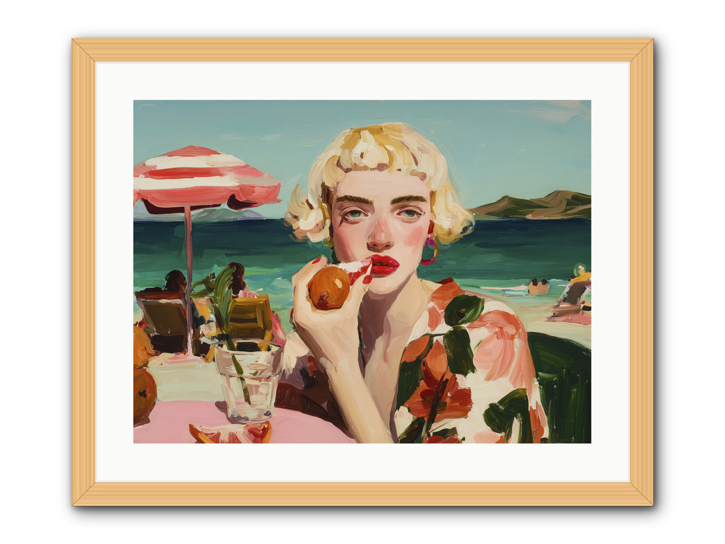 Horizon Hypnosis -- Framed Print - Natural 24x18