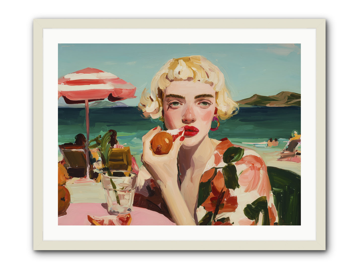Horizon Hypnosis -- Framed Print - White 32x24