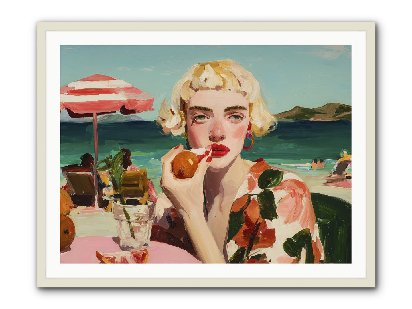 Horizon Hypnosis -- Framed Print - White 40x30