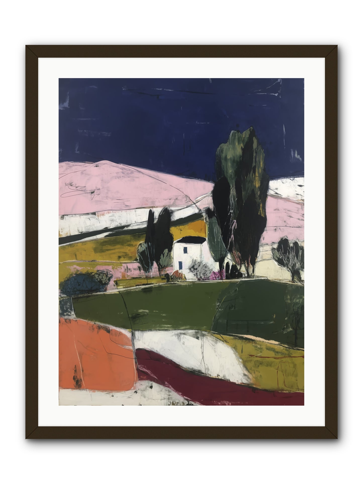 Horizon of Cypress -- Framed Print - Black 24x32
