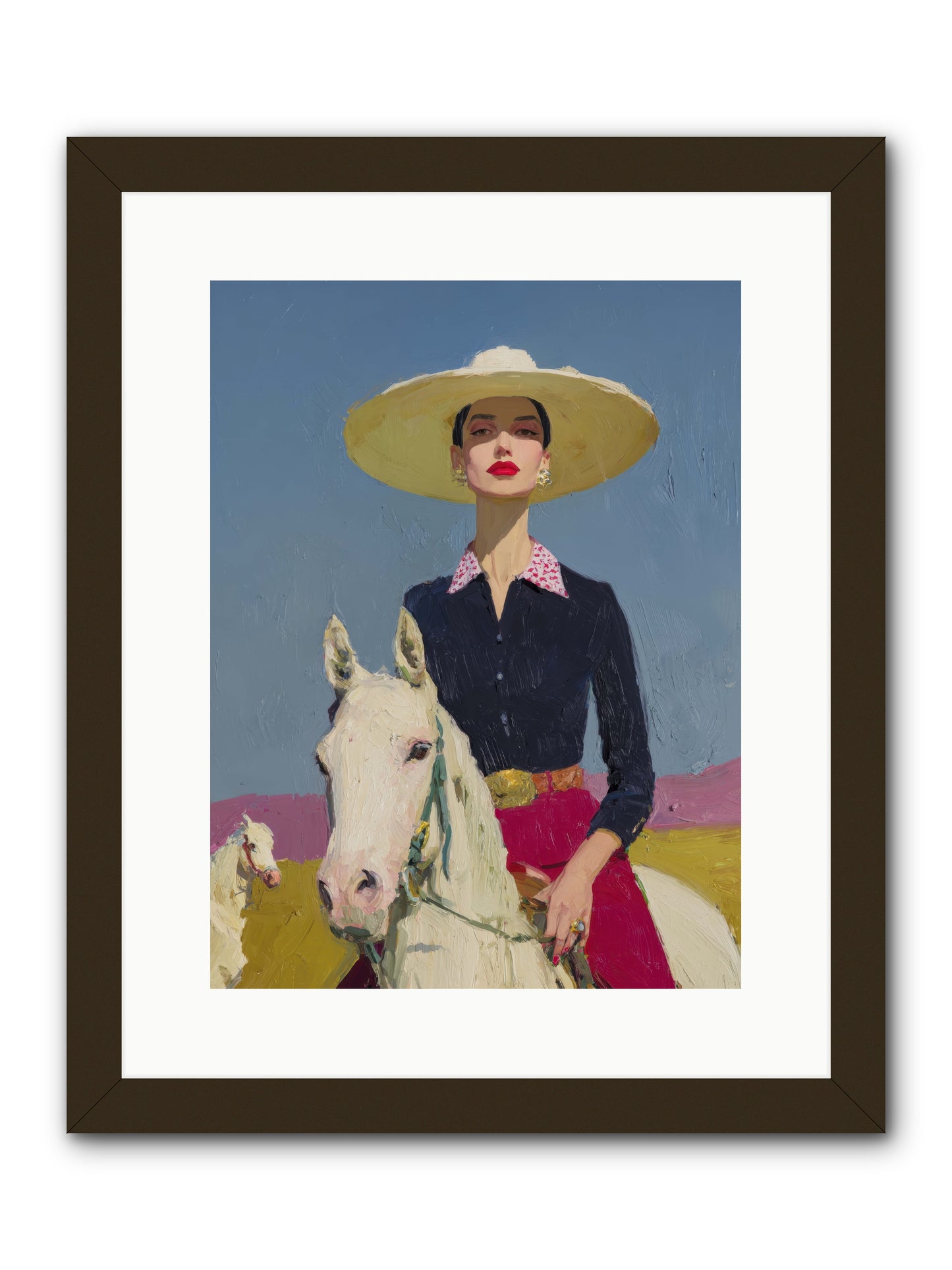 Horizon's Gentle Pull -- Framed Print - Black 12x16