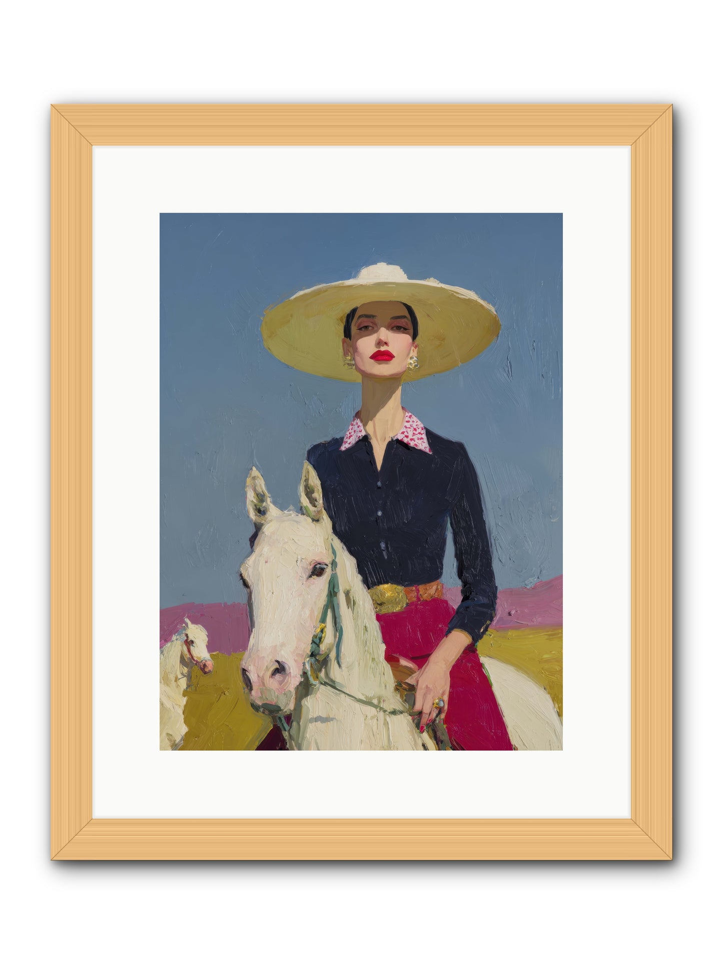 Horizon's Gentle Pull -- Framed Print - Natural 12x16