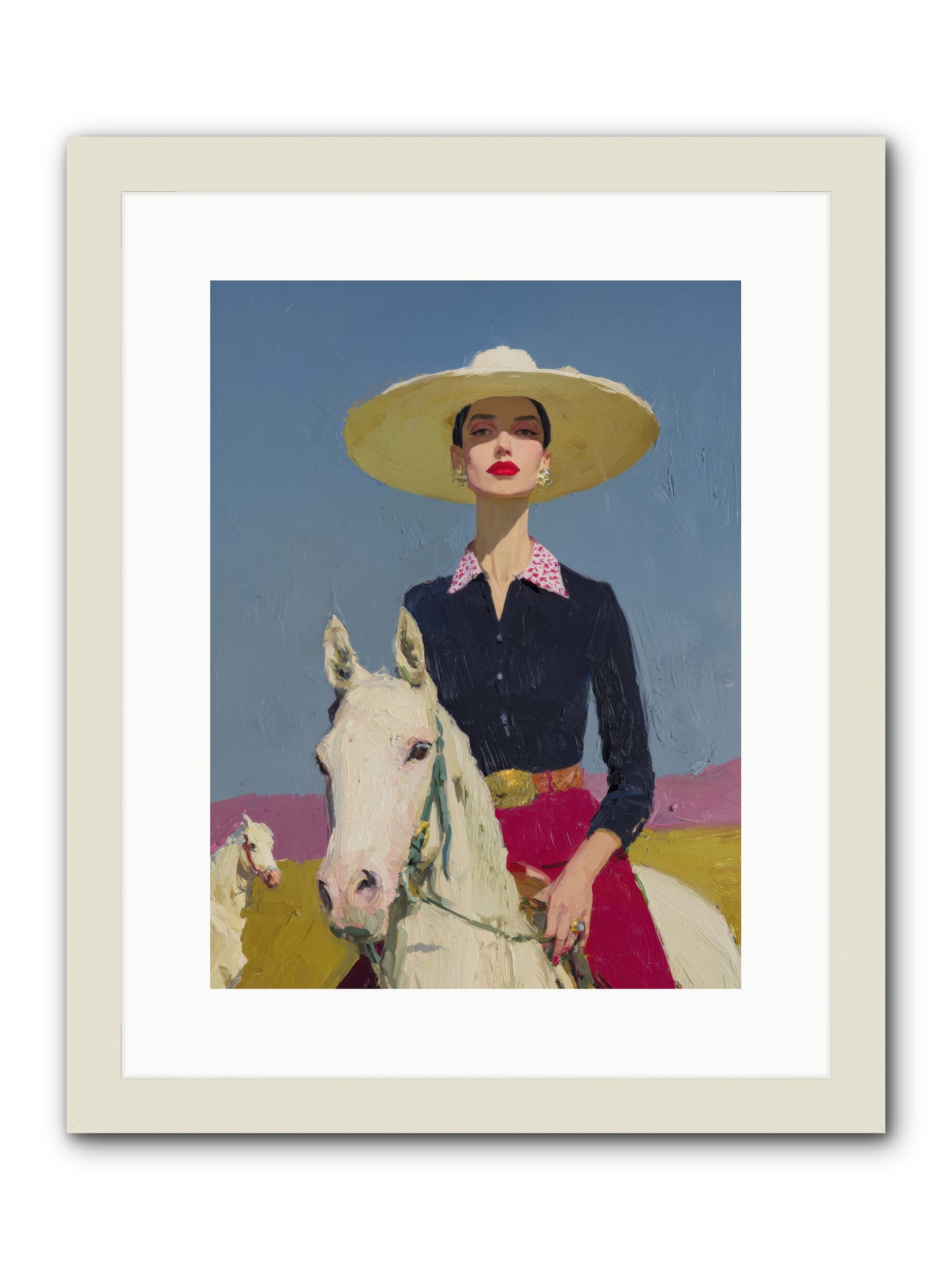 Horizon's Gentle Pull -- Framed Print - White 12x16