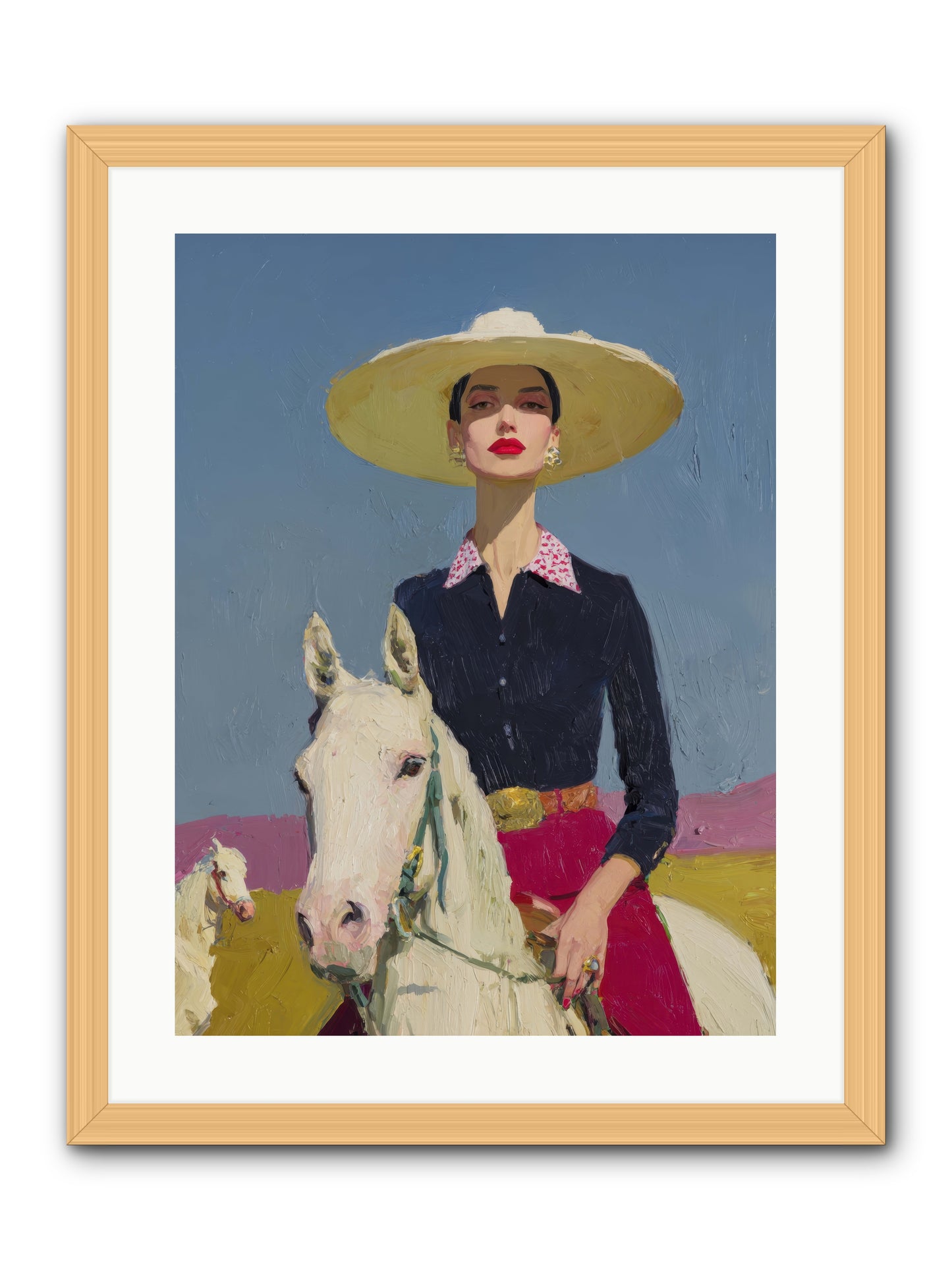 Horizon's Gentle Pull -- Framed Print - Natural 18x24