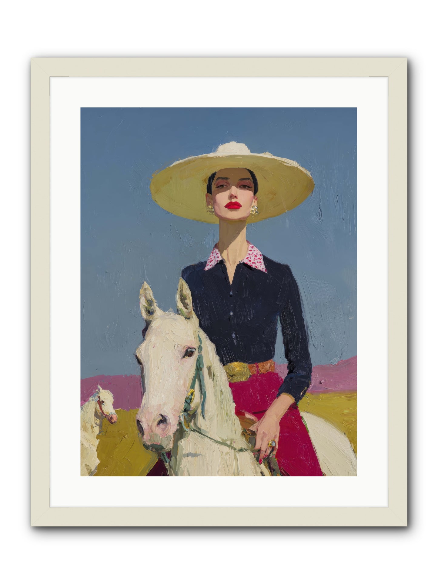 Horizon's Gentle Pull -- Framed Print - White 18x24