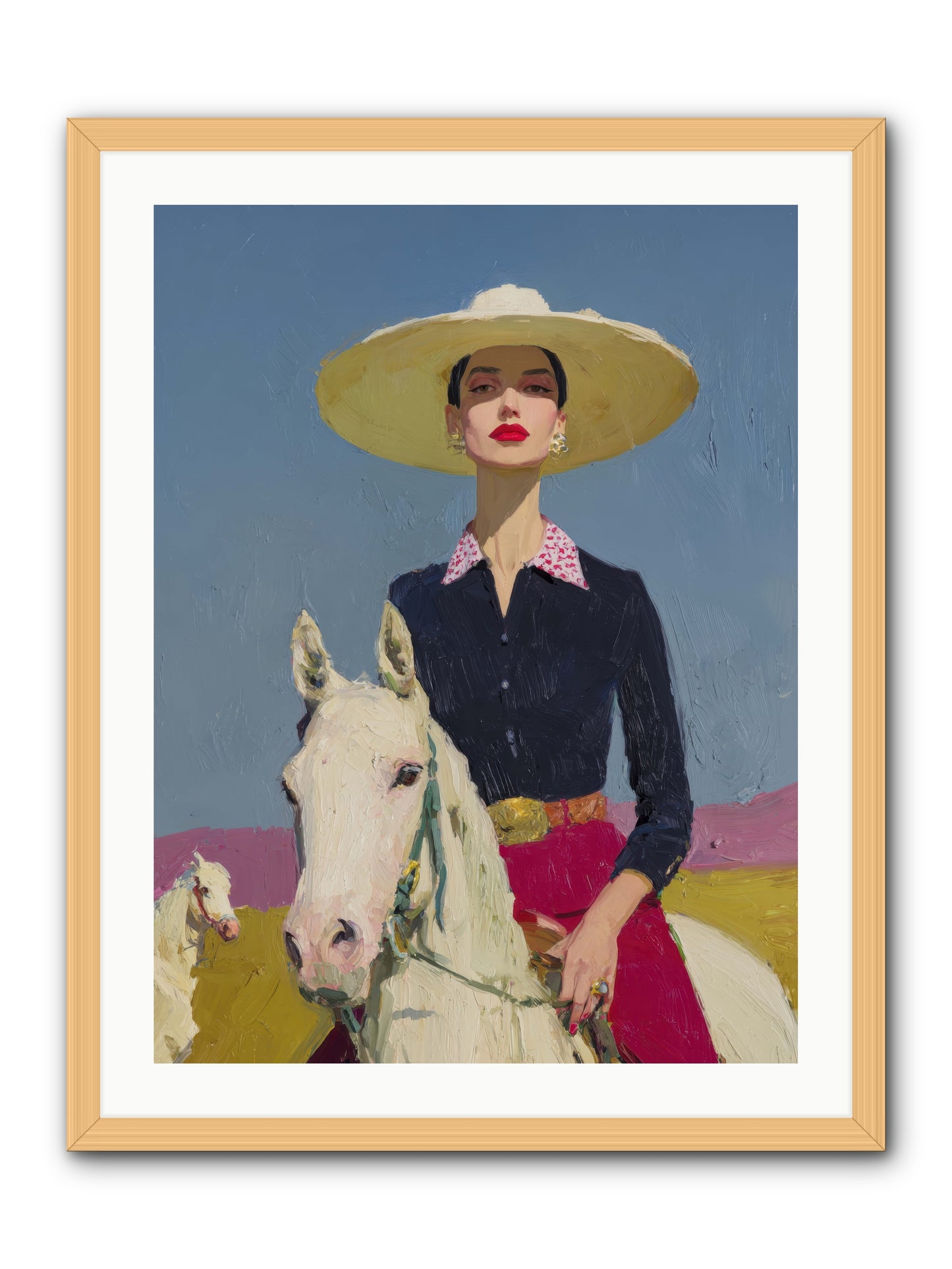 Horizon's Gentle Pull -- Framed Print - Natural 24x32