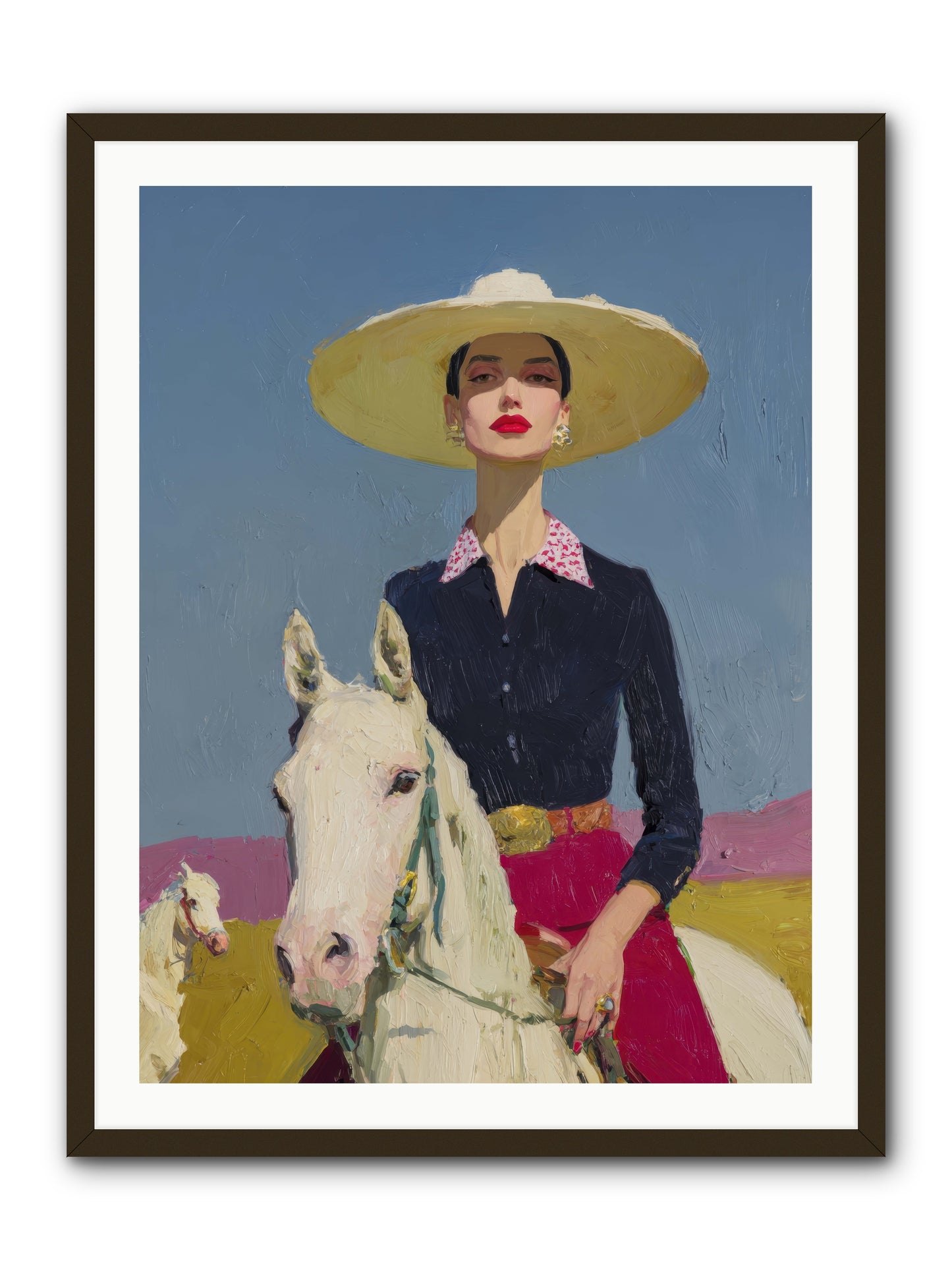 Horizon's Gentle Pull -- Framed Print - Black 30x40