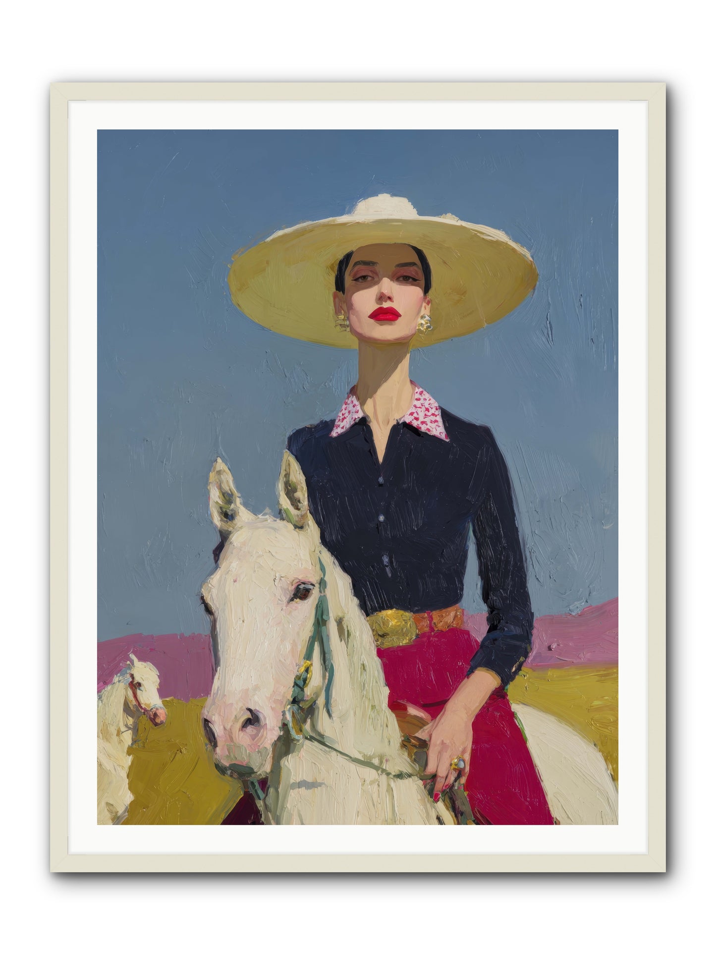 Horizon's Gentle Pull -- Framed Print - White 36x48