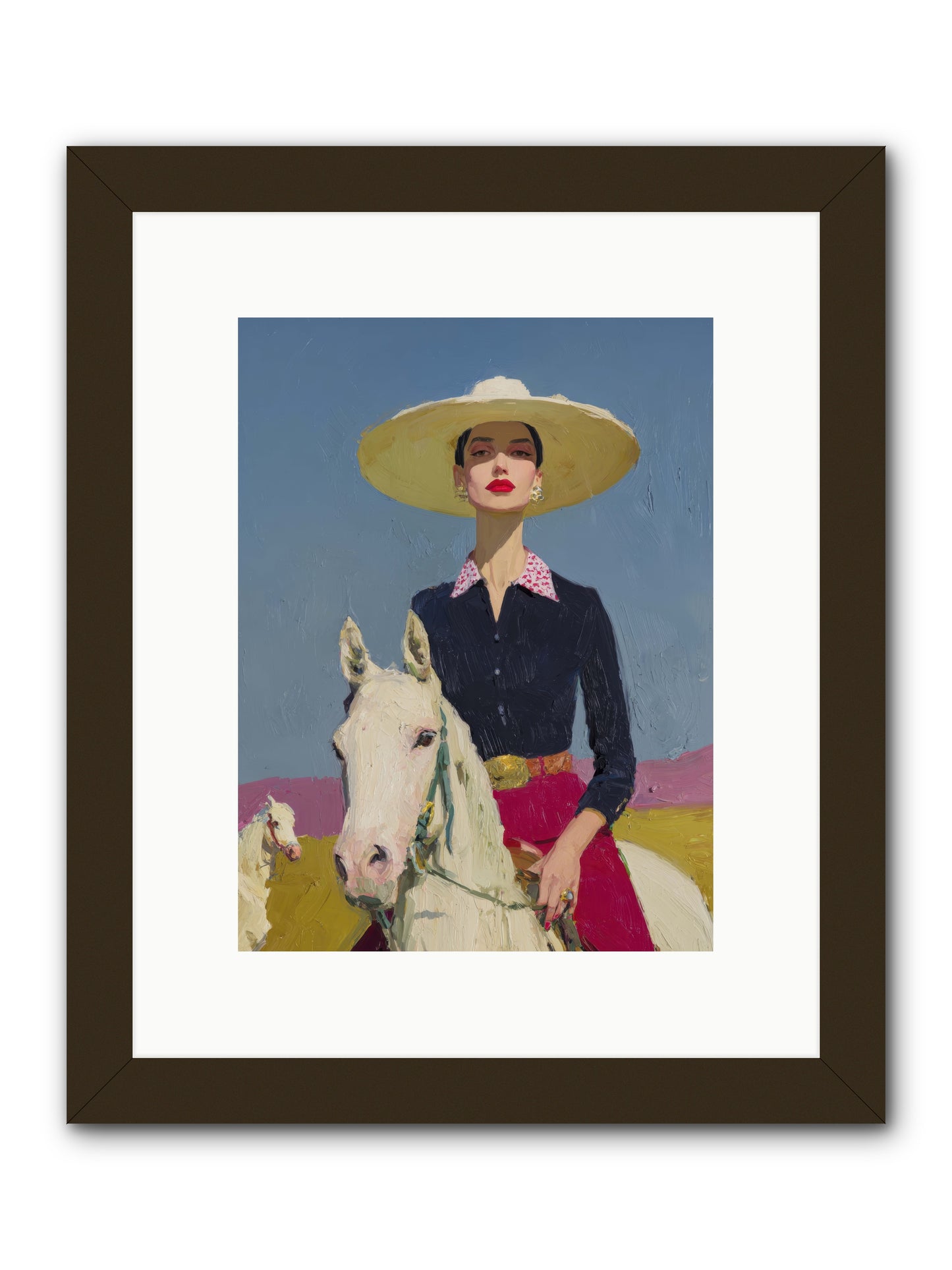 Horizon's Gentle Pull -- Framed Print - Black 9x12