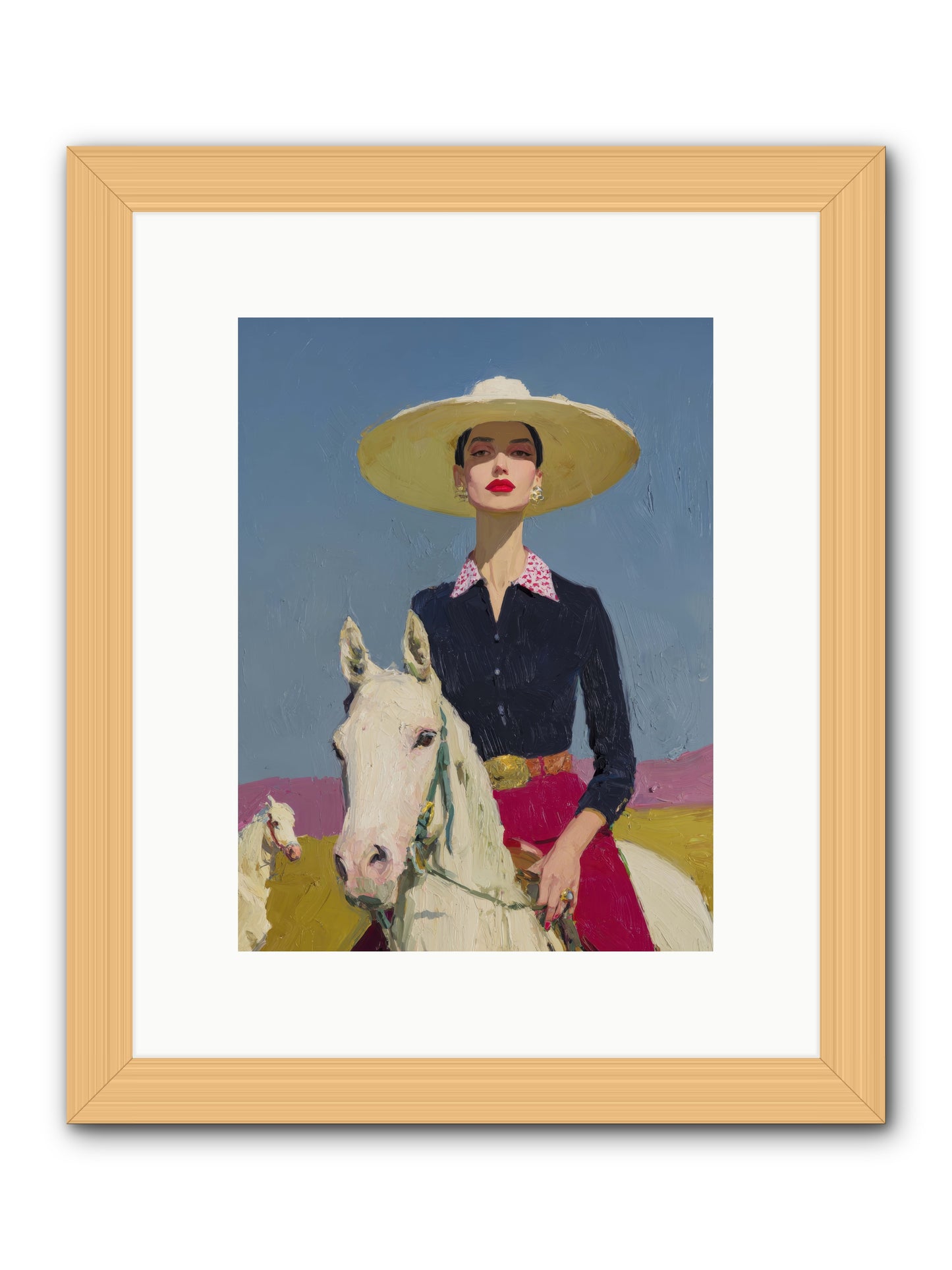 Horizon's Gentle Pull -- Framed Print - Natural 9x12