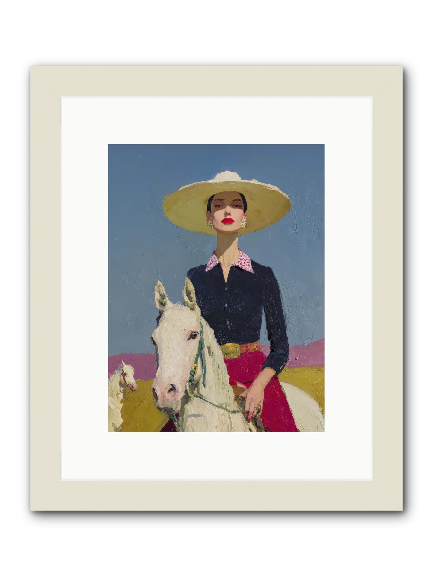 Horizon's Gentle Pull -- Framed Print - White 9x12