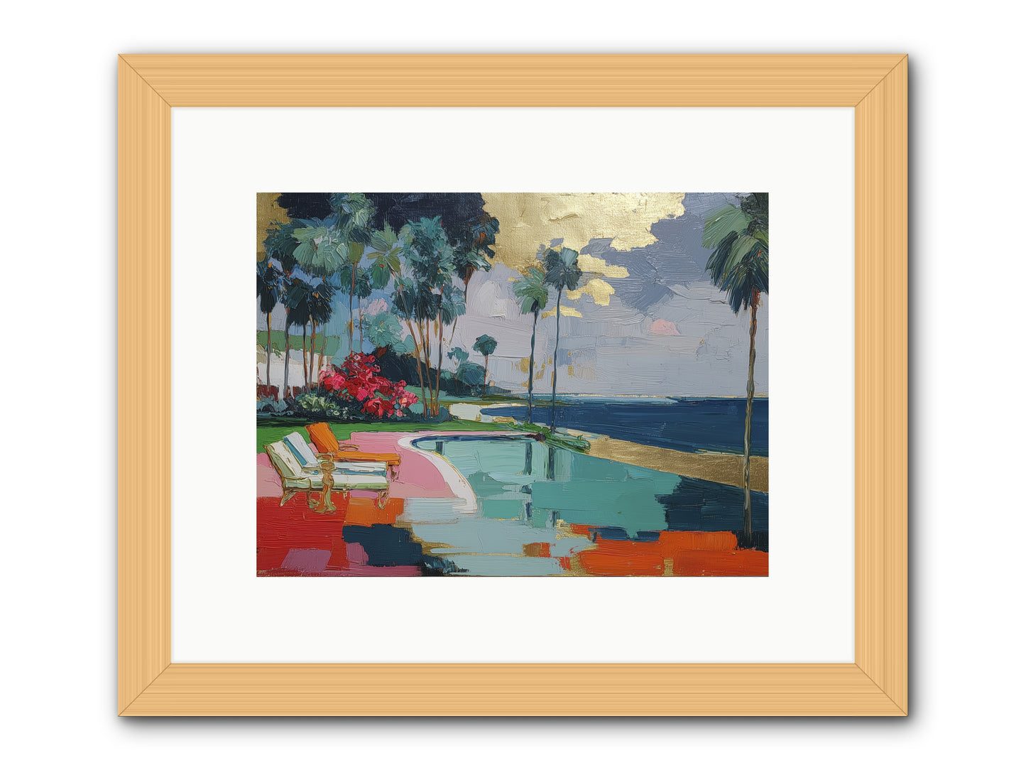 Horizon's Invitation -- Framed Print - Natural 12x9