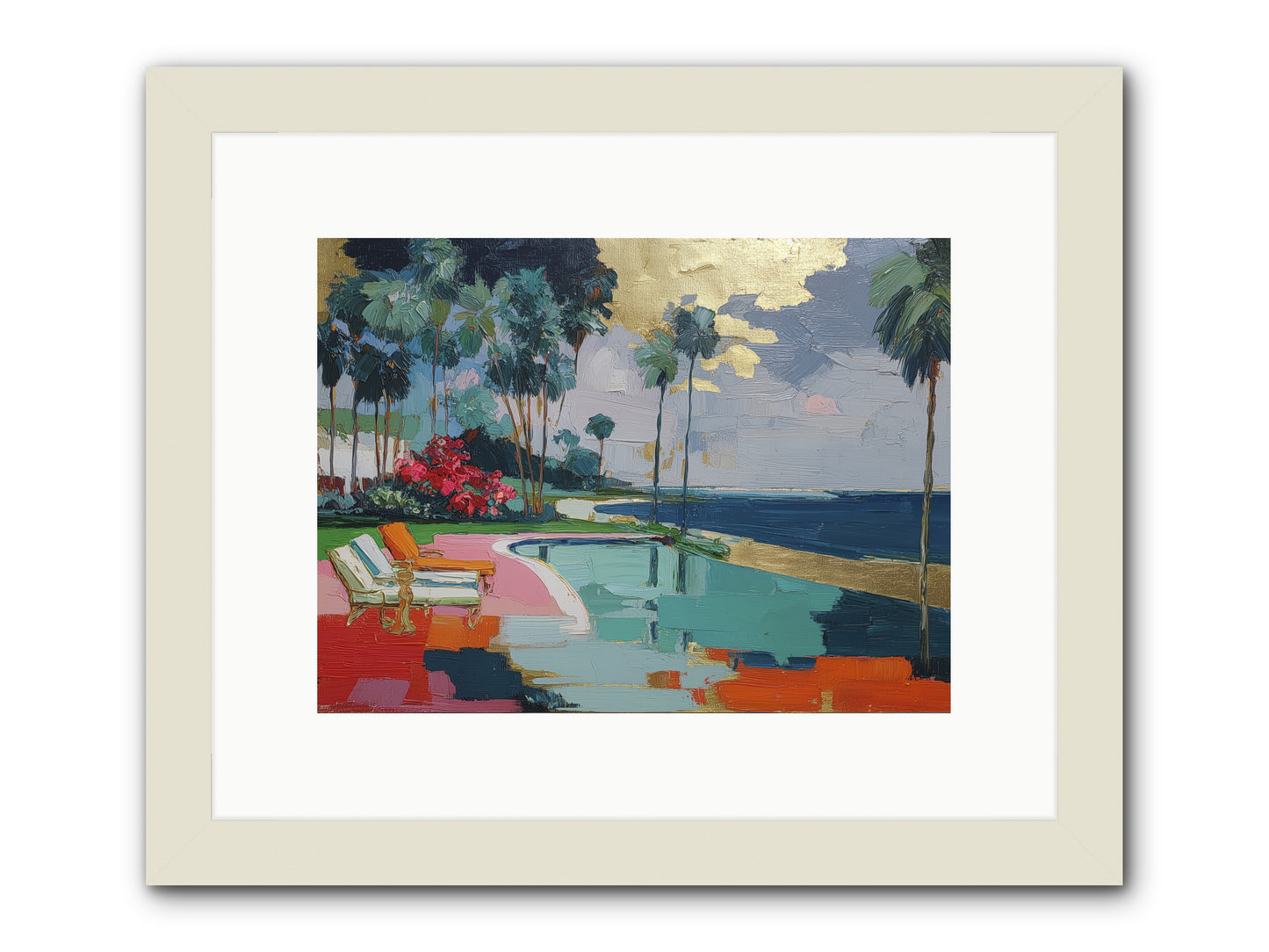 Horizon's Invitation -- Framed Print - White 12x9