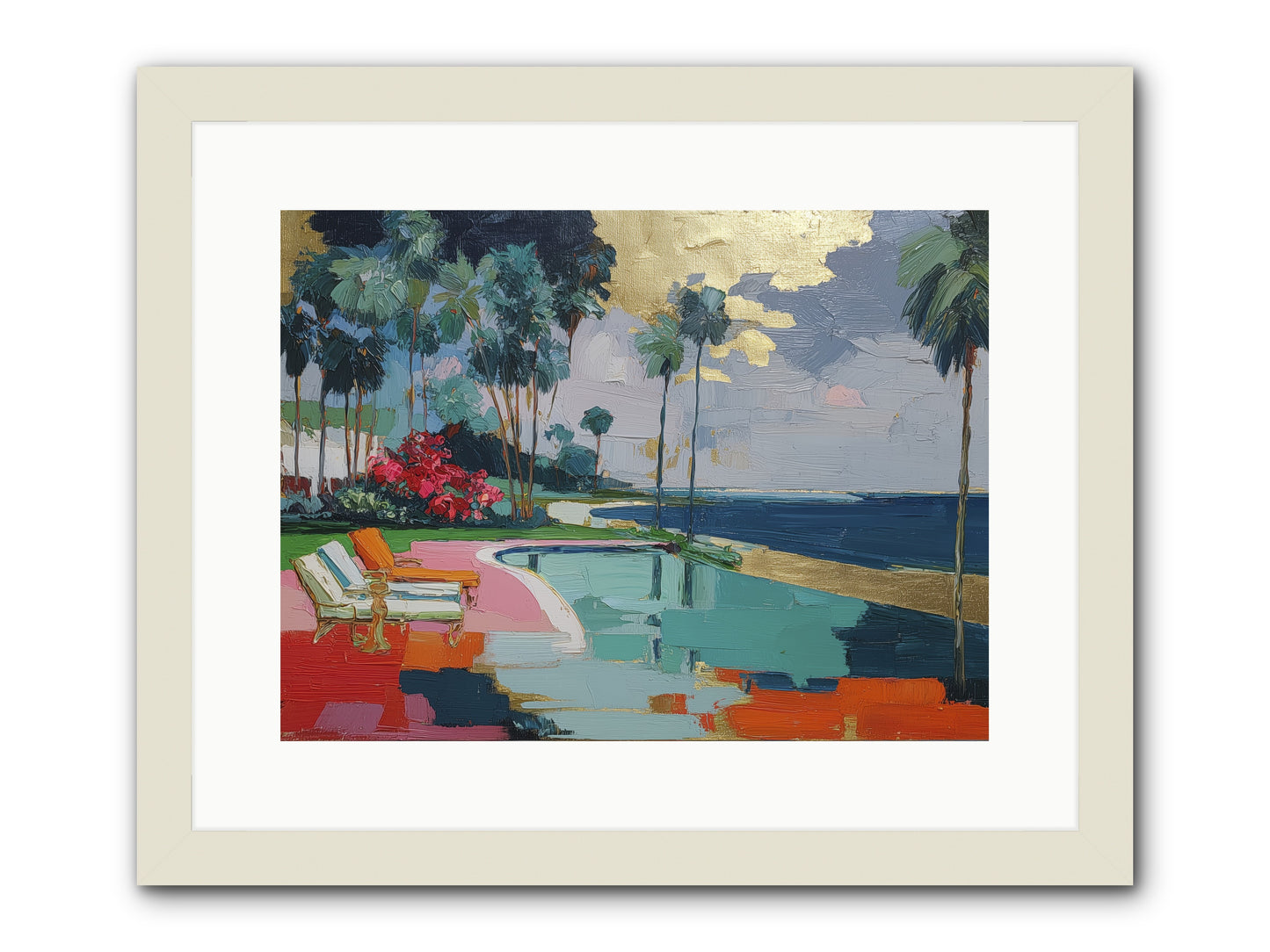 Horizon's Invitation -- Framed Print - White 16x12