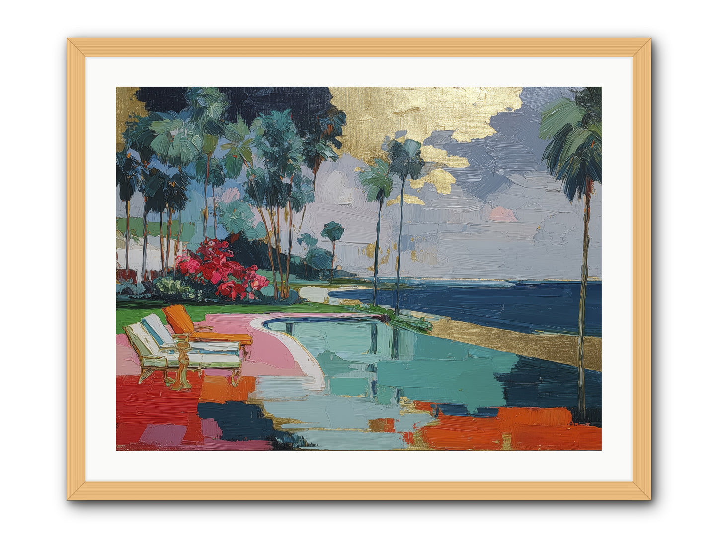 Horizon's Invitation -- Framed Print - Natural 32x24