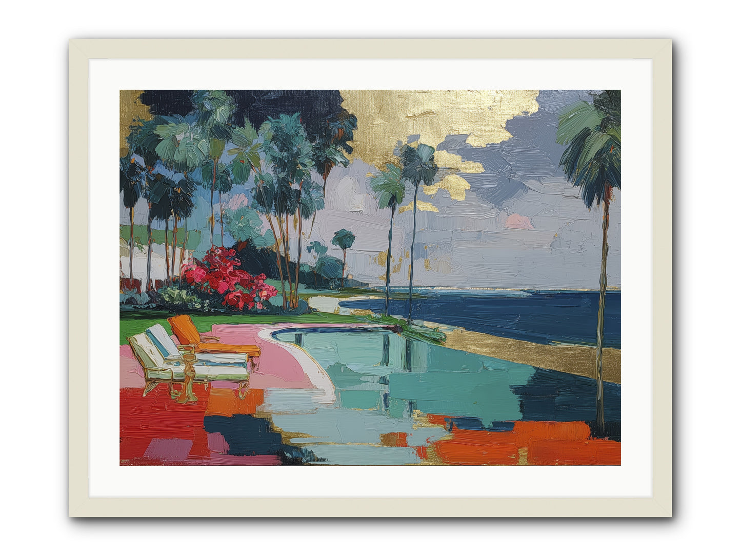 Horizon's Invitation -- Framed Print - White 32x24