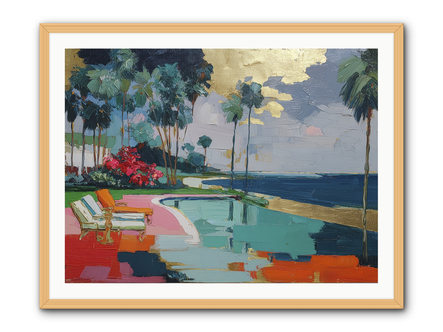 Horizon's Invitation -- Framed Print - Natural 40x30