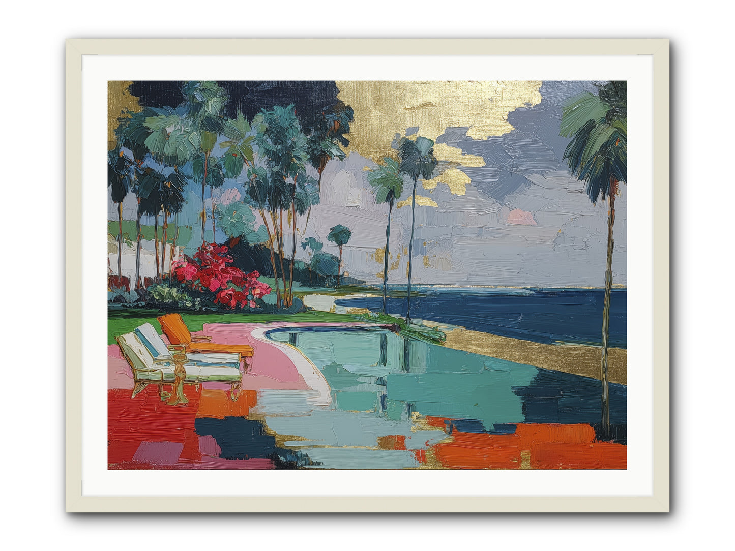Horizon's Invitation -- Framed Print - White 40x30