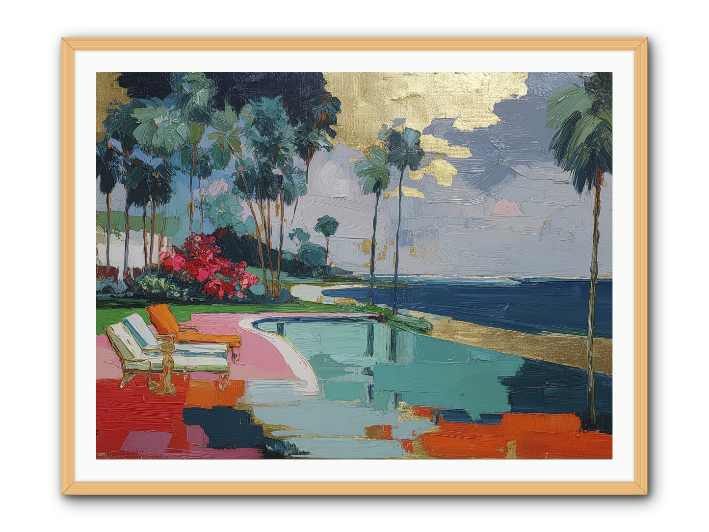 Horizon's Invitation -- Framed Print - Natural 48x36