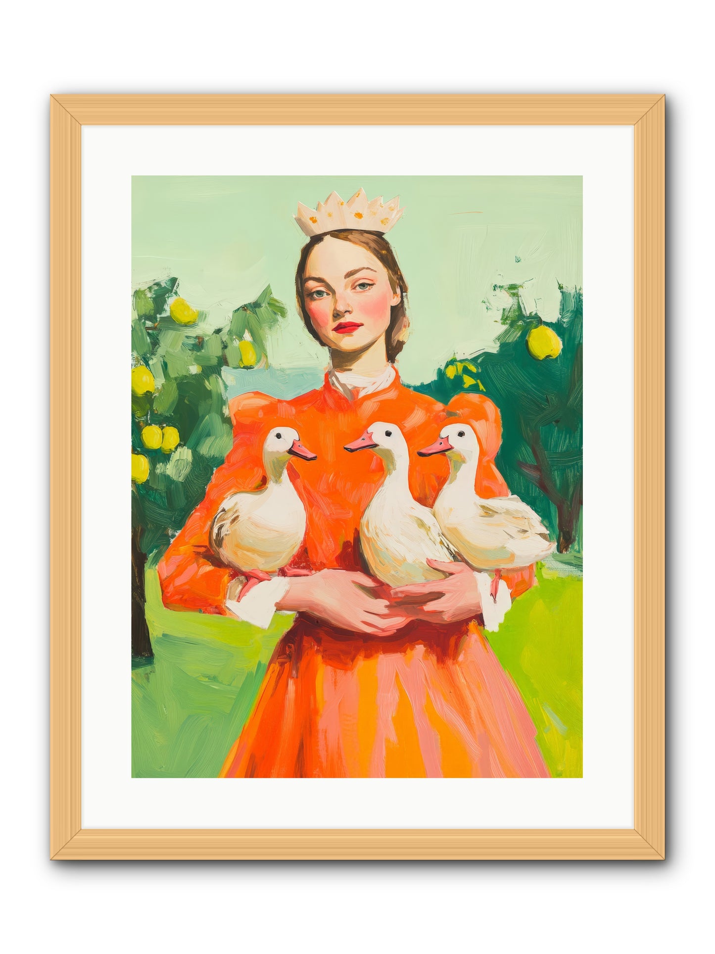 How Wings Found LoveRez2 -- Framed Print - Natural 18x24