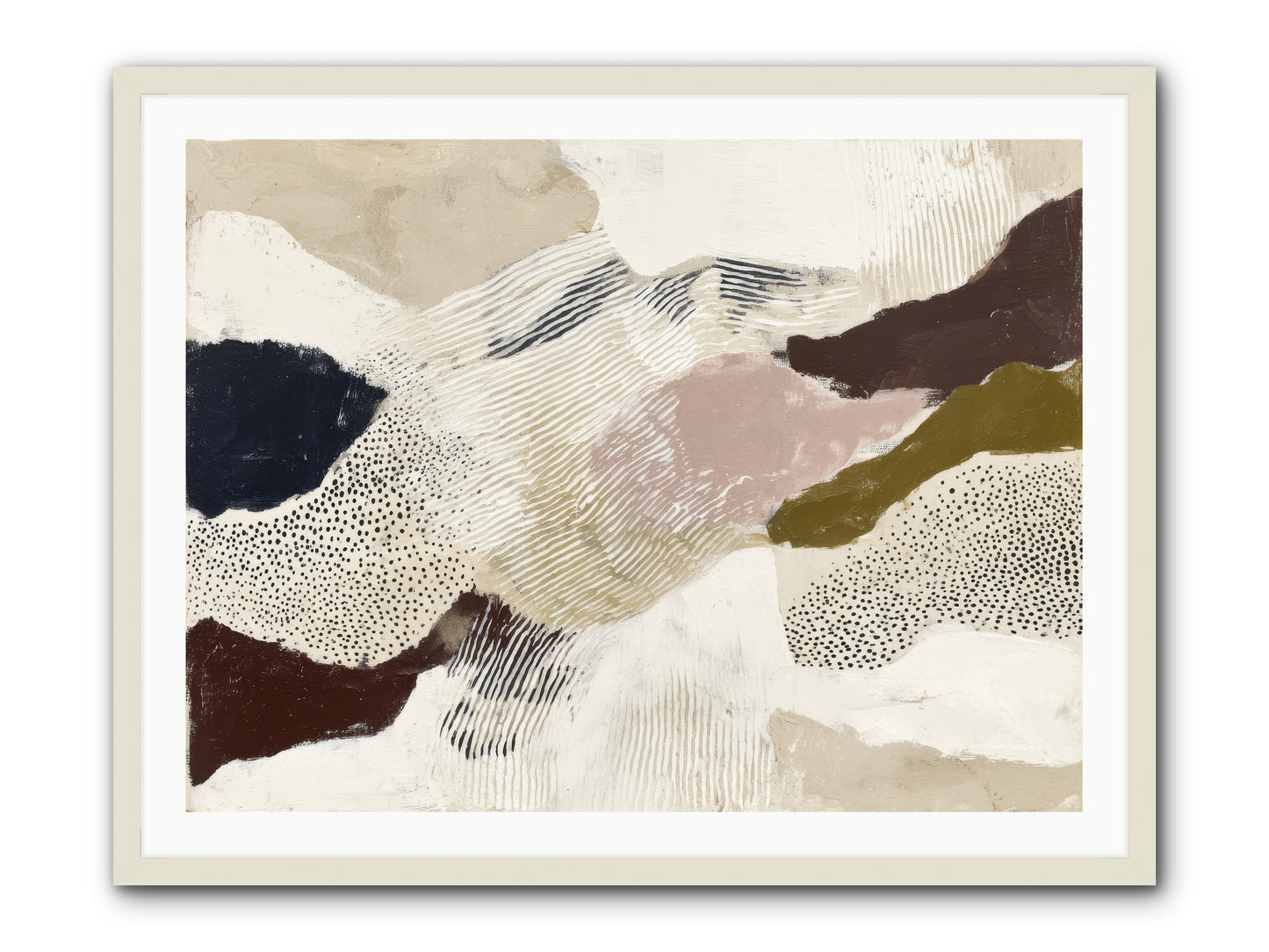 Hushed -- Framed Print - White 40x30
