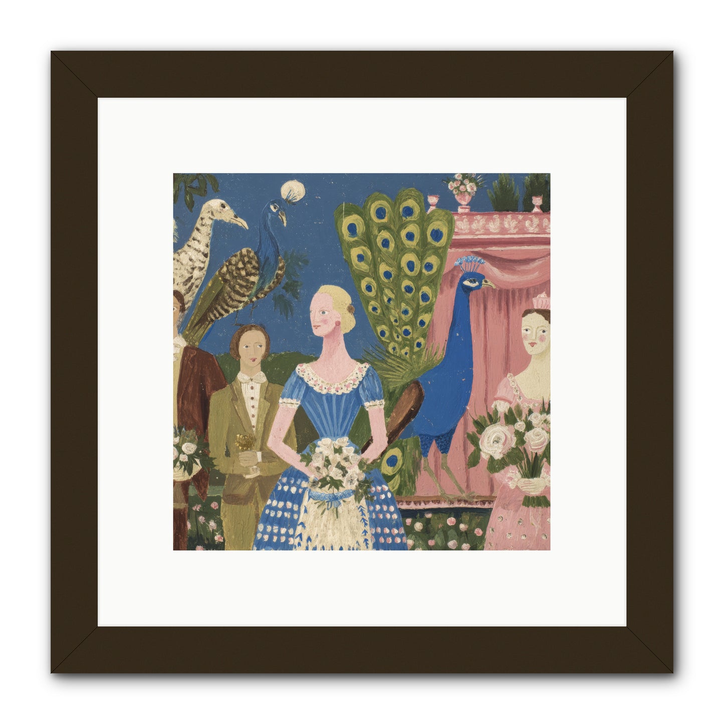 Hydrangea Row House -- Framed Print - Black 10x10