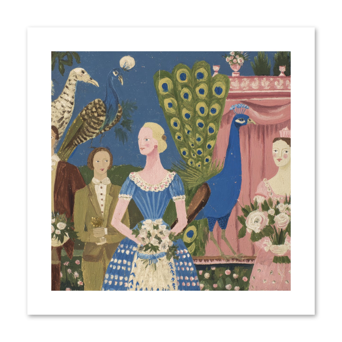Hydrangea Row House -- Loose Canvas Print 10x10