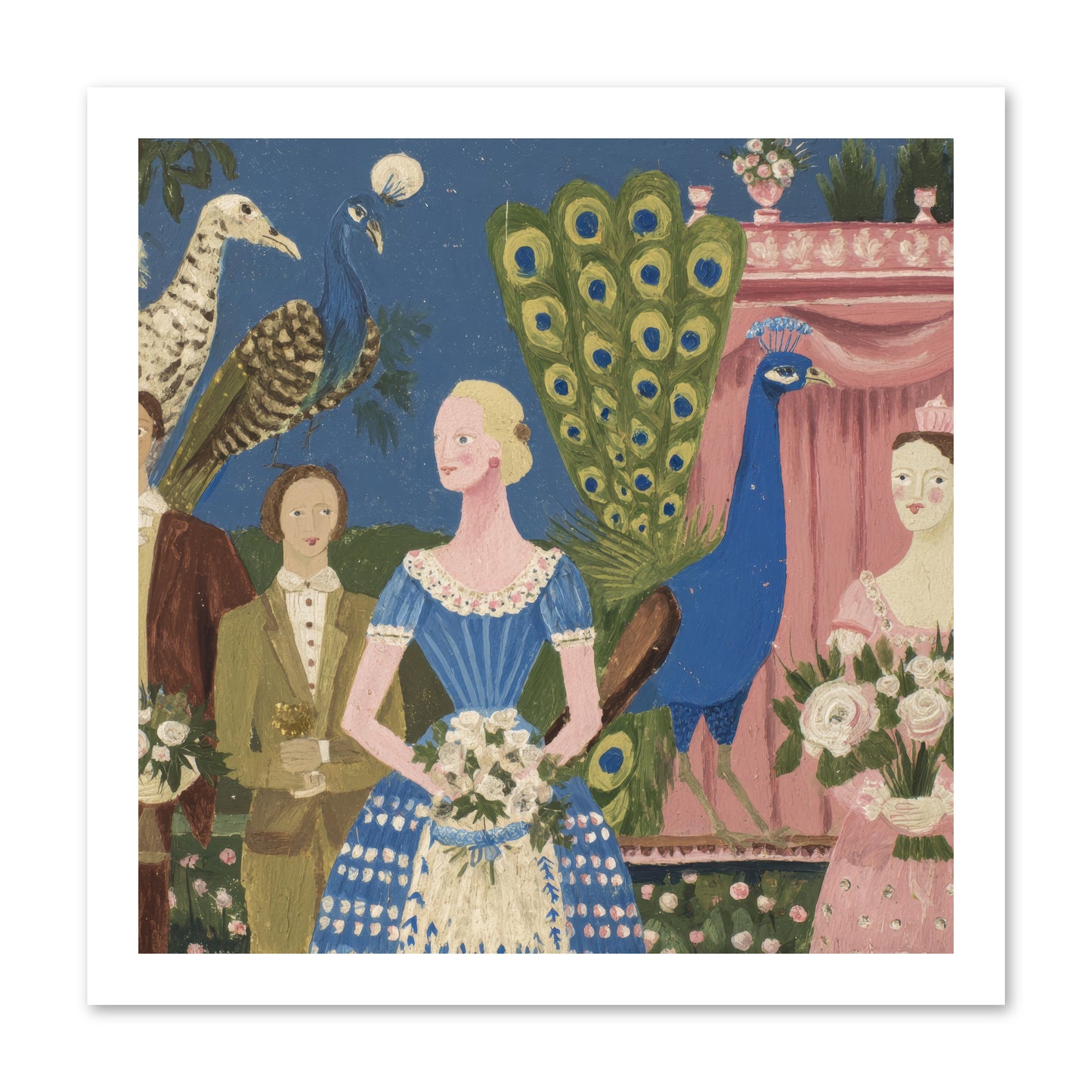 Hydrangea Row House -- Loose Canvas Print 16x16