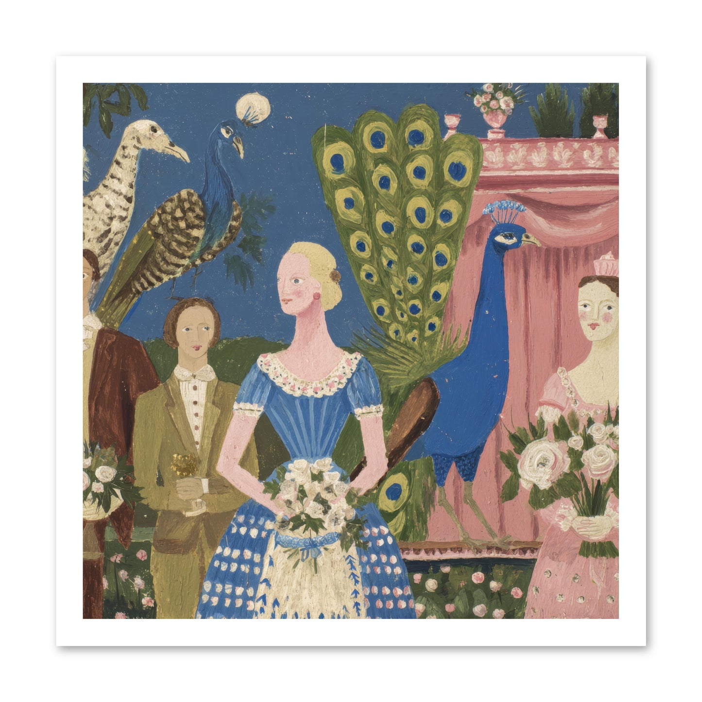 Hydrangea Row House -- Paper Print 20x20