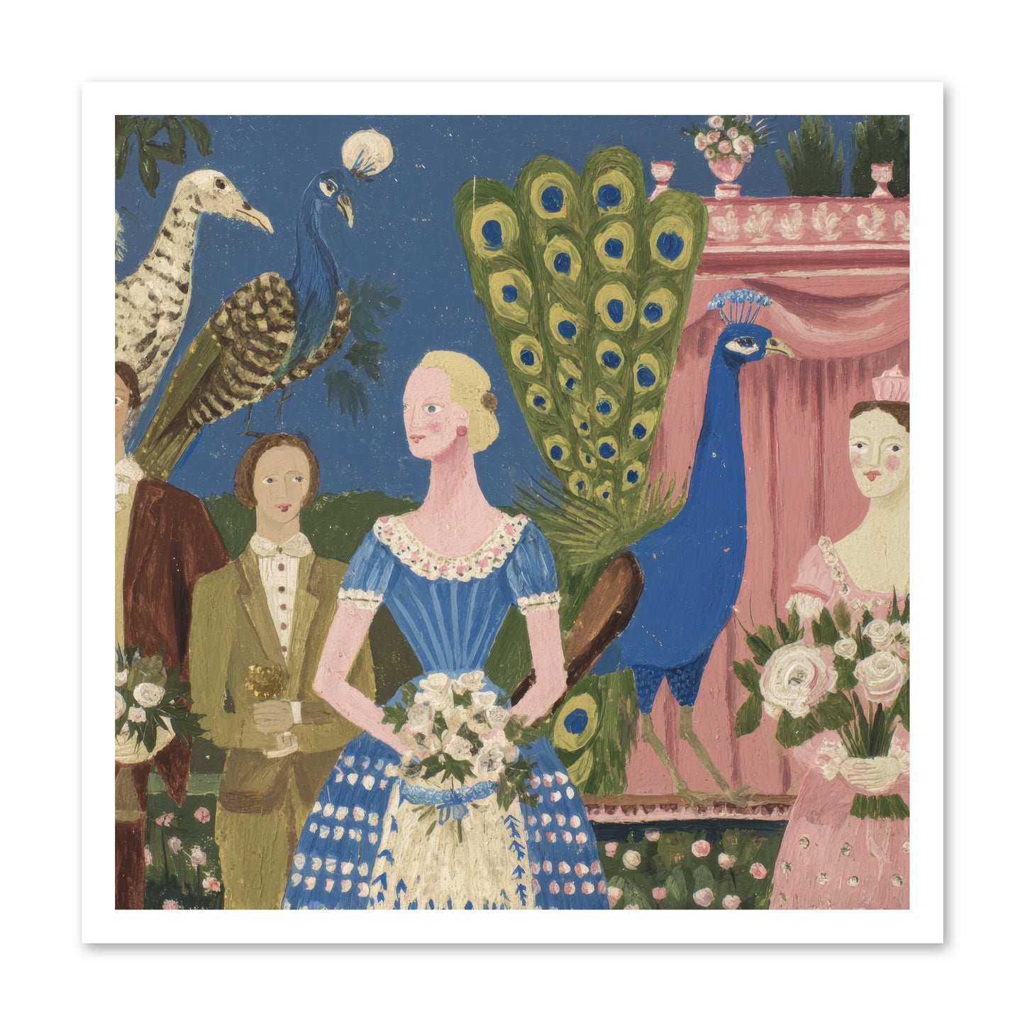 Hydrangea Row House -- Paper Print 24x24