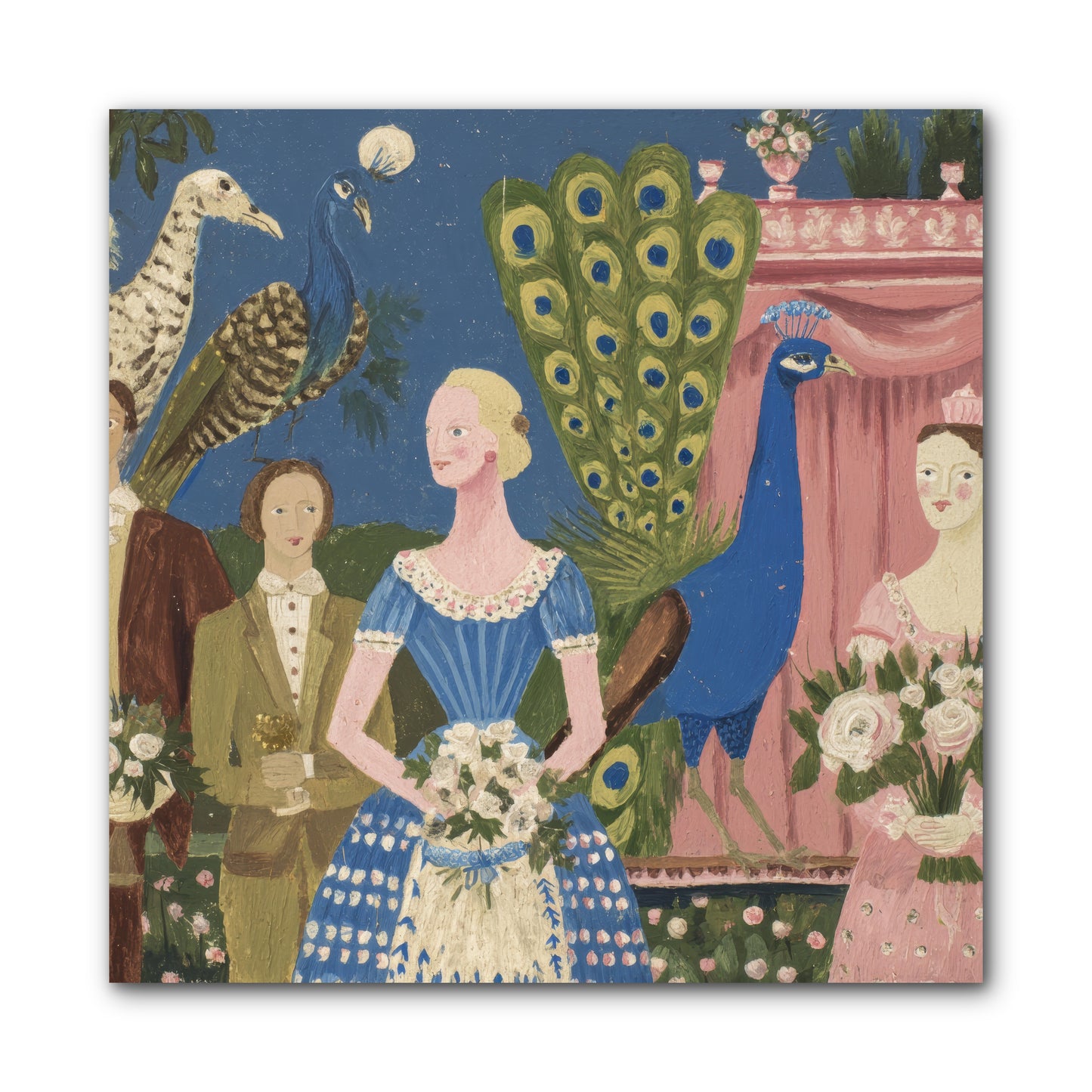 Hydrangea Row House -- Wrapped Canvas 10x10