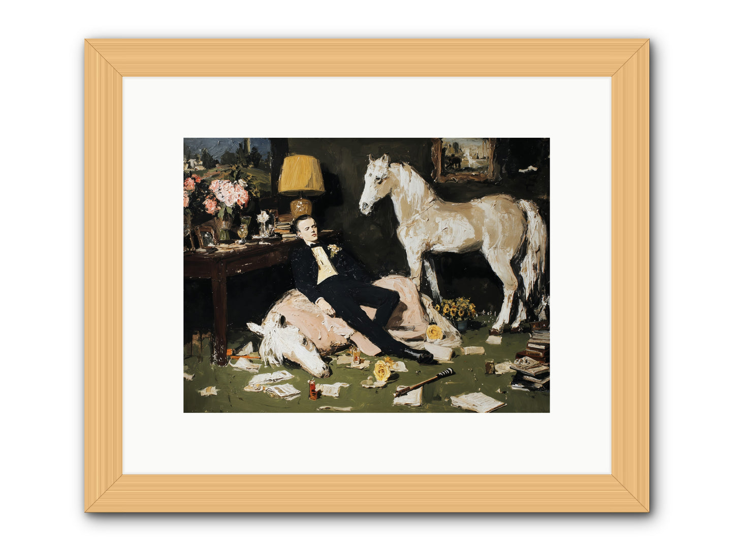 Idle Has Its Own Uniform -- Framed Print - Natural 12x9