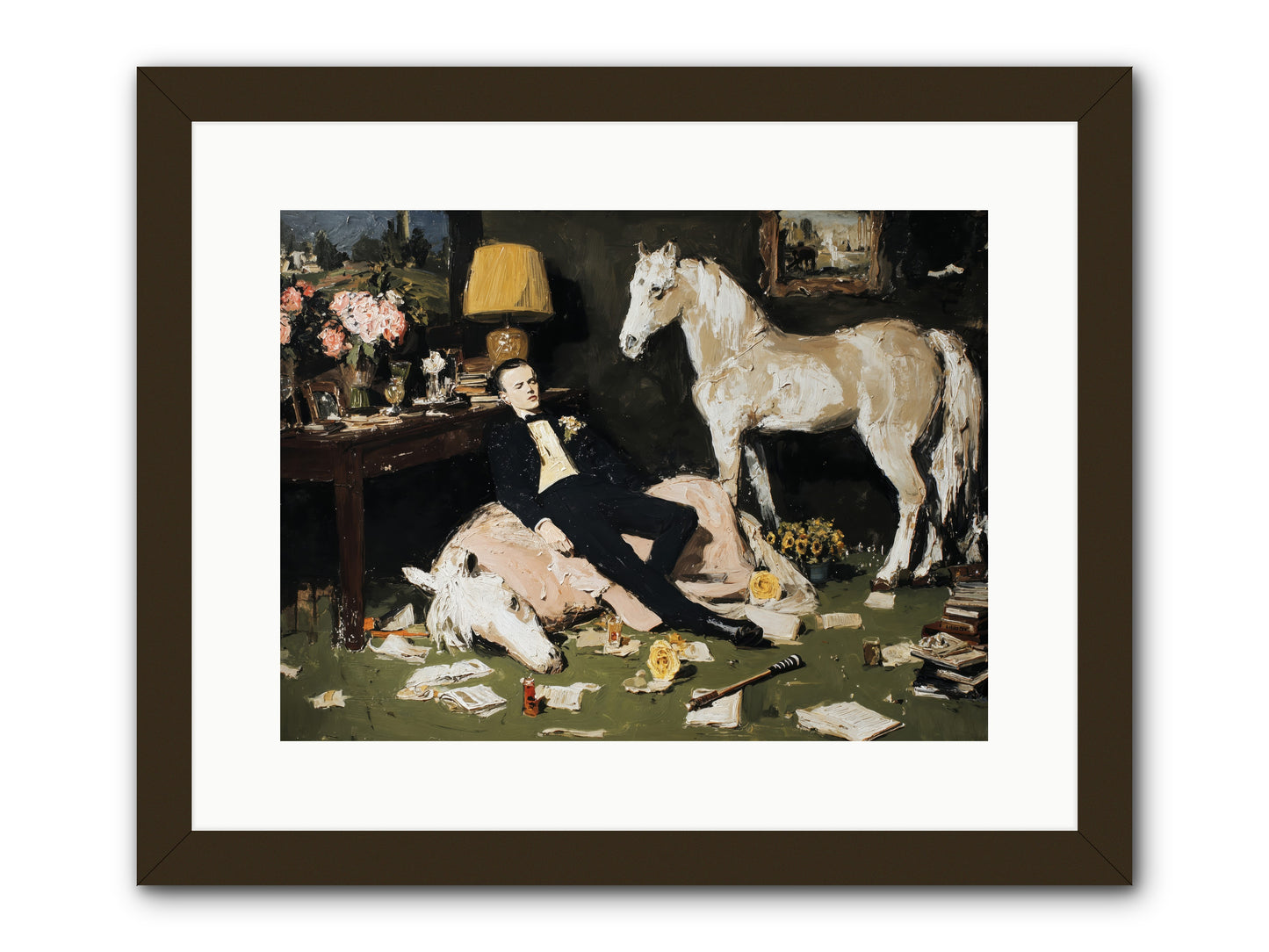 Idle Has Its Own Uniform -- Framed Print - Black 16x12