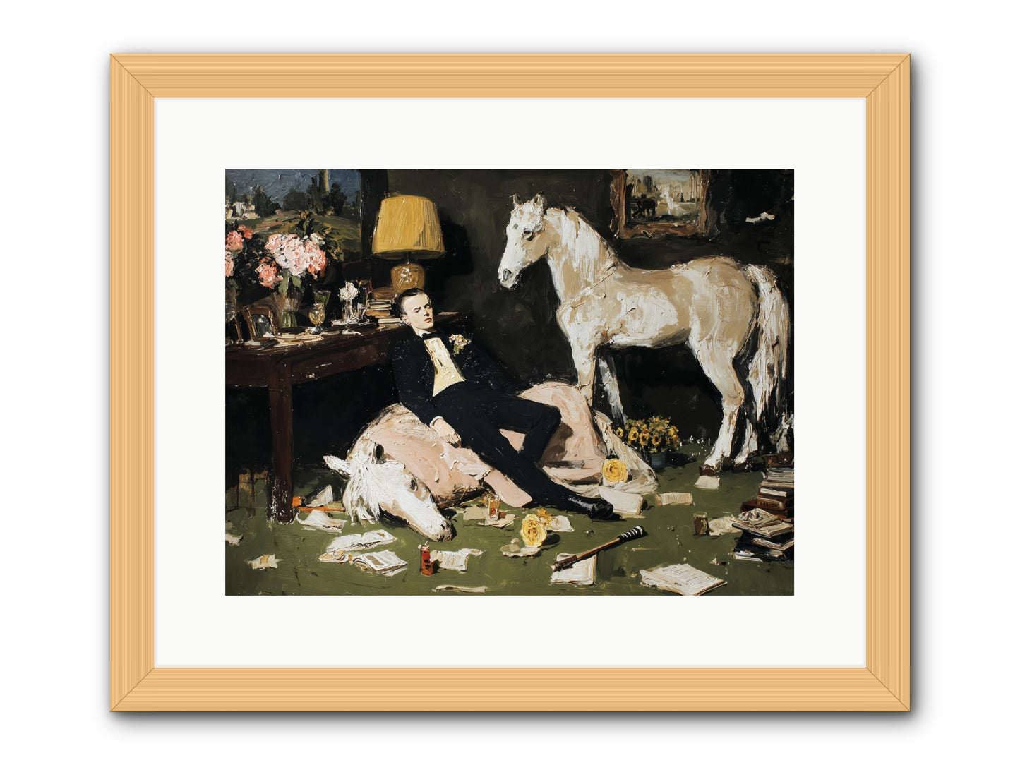 Idle Has Its Own Uniform -- Framed Print - Natural 16x12