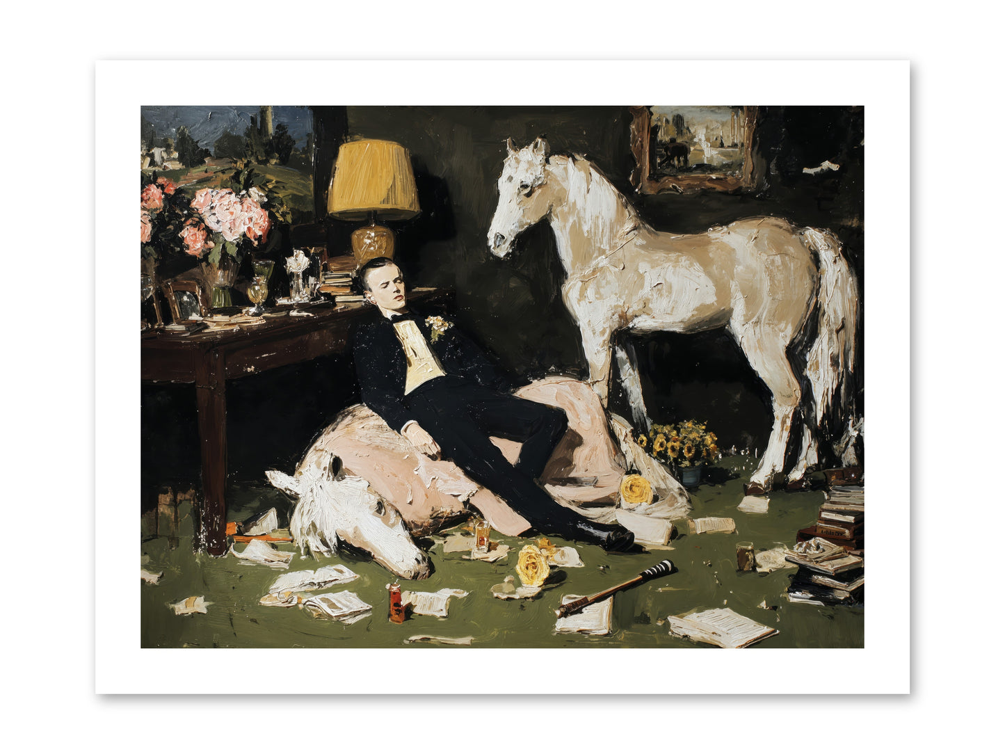Idle Has Its Own Uniform -- Loose Canvas Print 16x12
