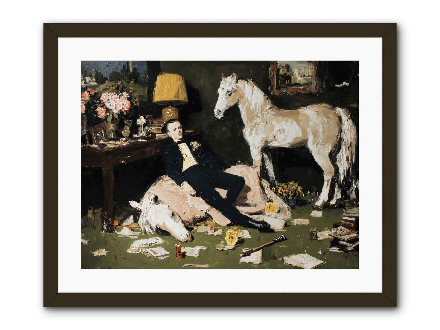 Idle Has Its Own Uniform -- Framed Print - Black 24x18