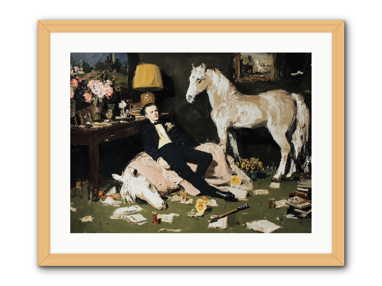 Idle Has Its Own Uniform -- Framed Print - Natural 24x18
