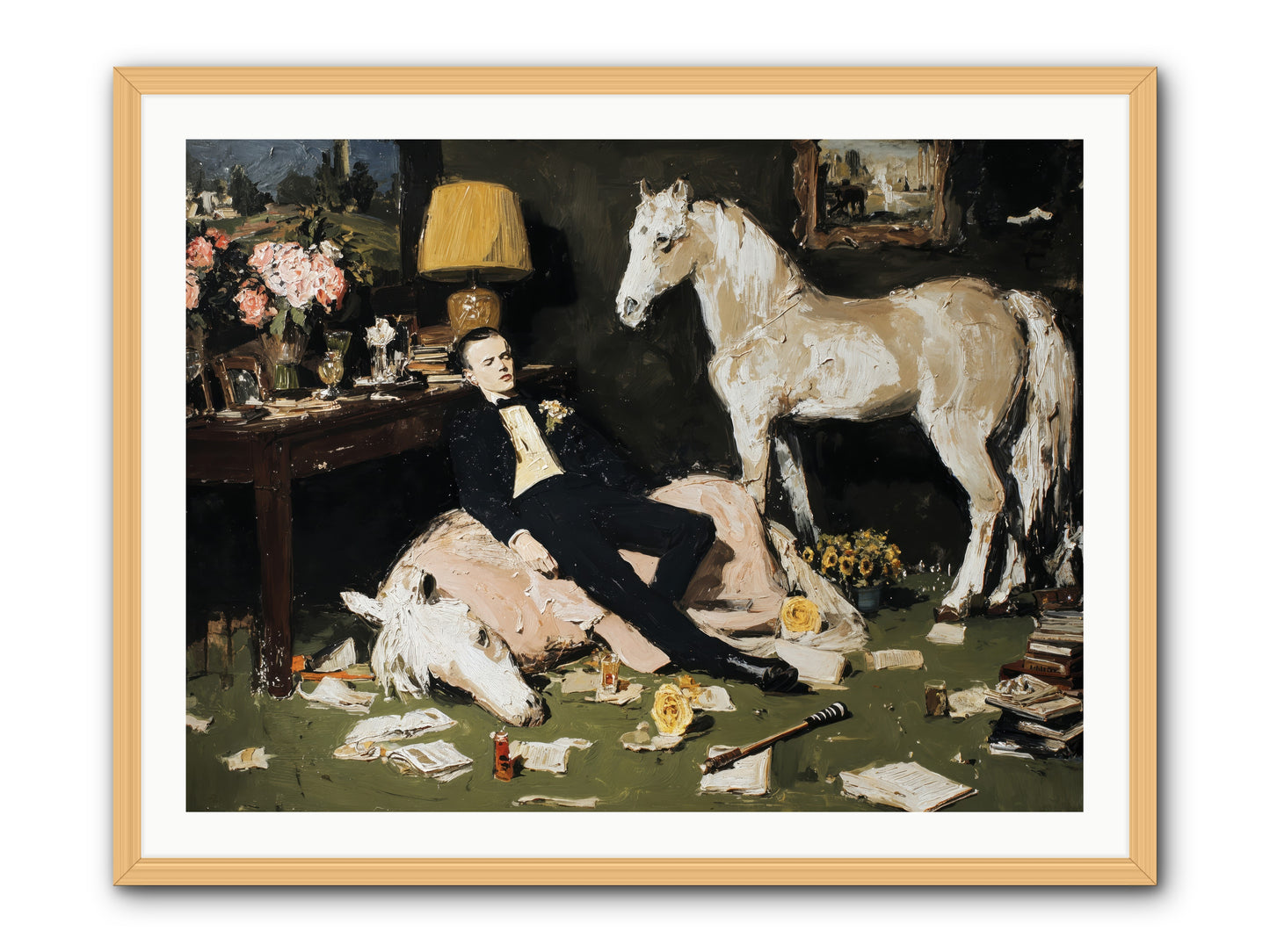 Idle Has Its Own Uniform -- Framed Print - Natural 40x30