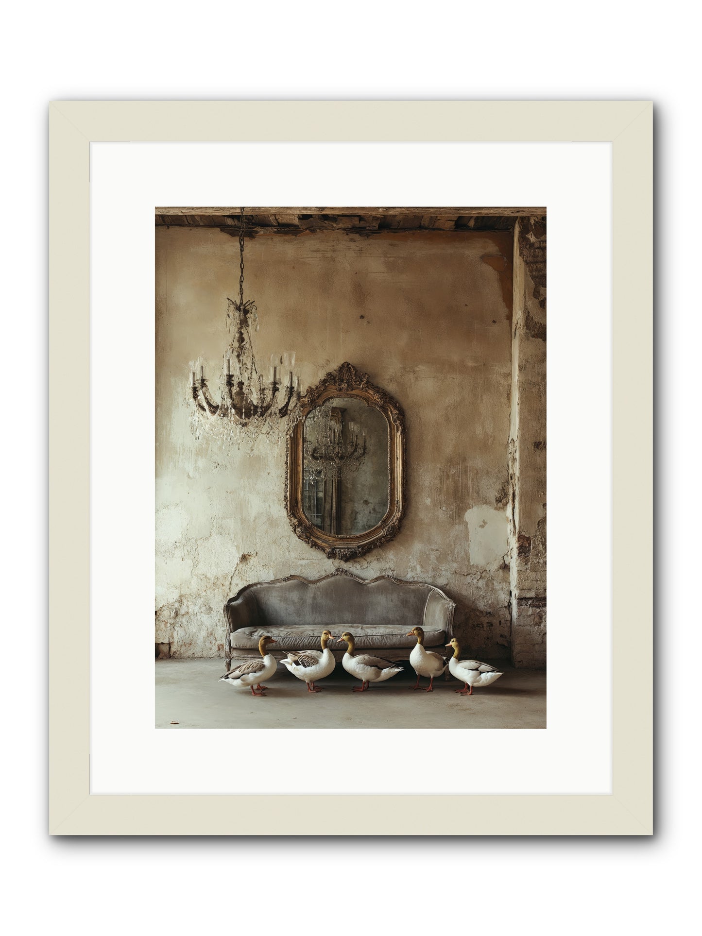 Idle Hour -- Framed Print - White 12x16