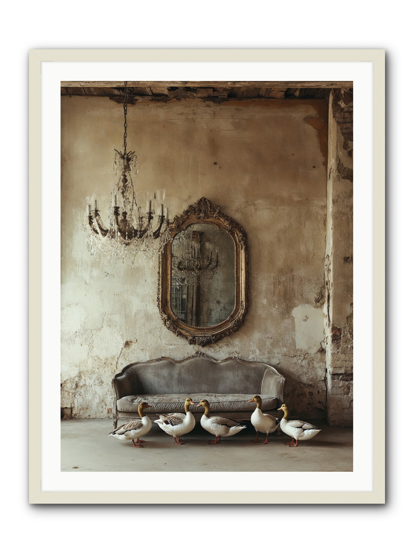 Idle Hour -- Framed Print - White 30x40