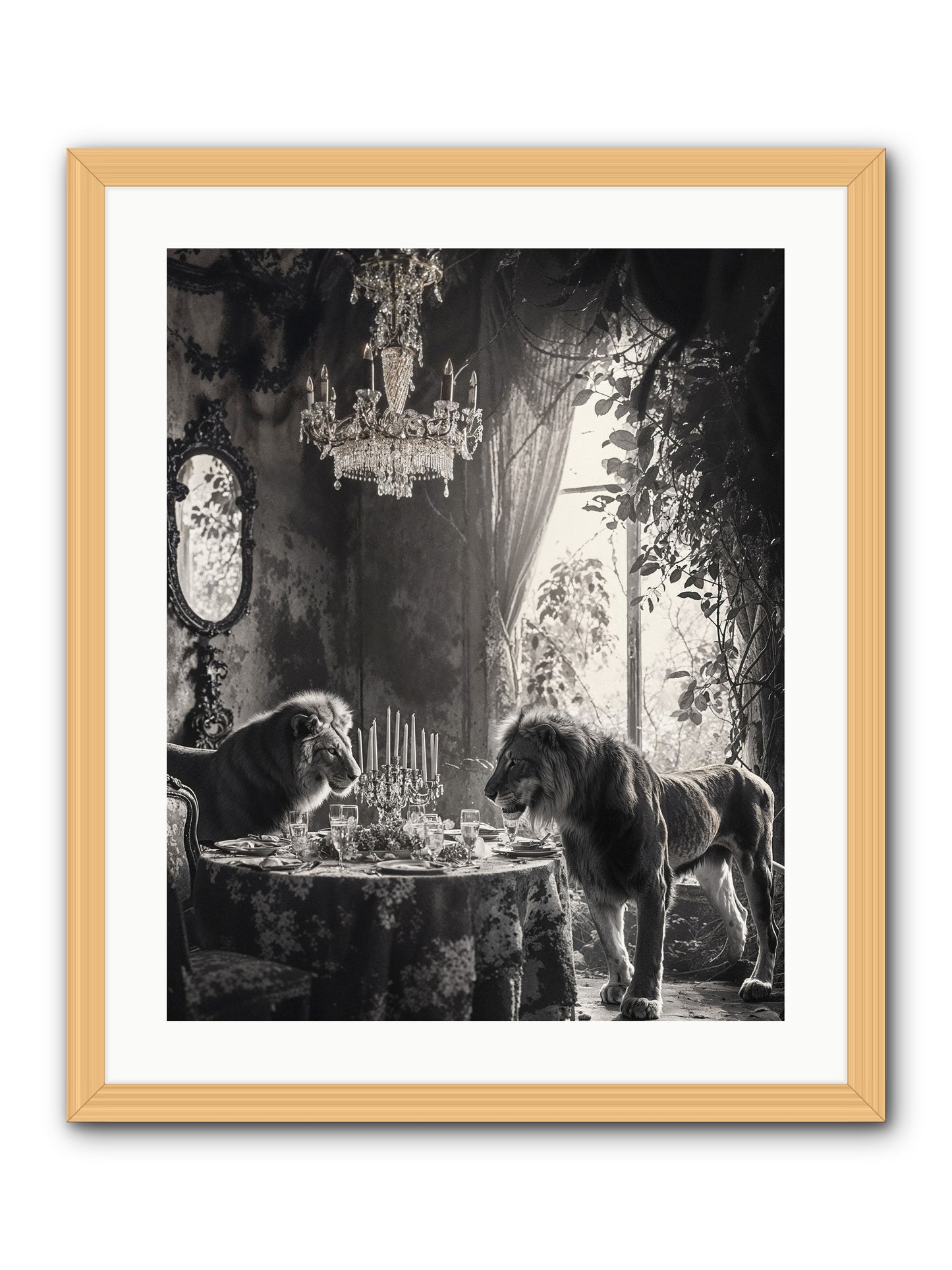 If I'm Lyin' -- Framed Print - Natural 20x25