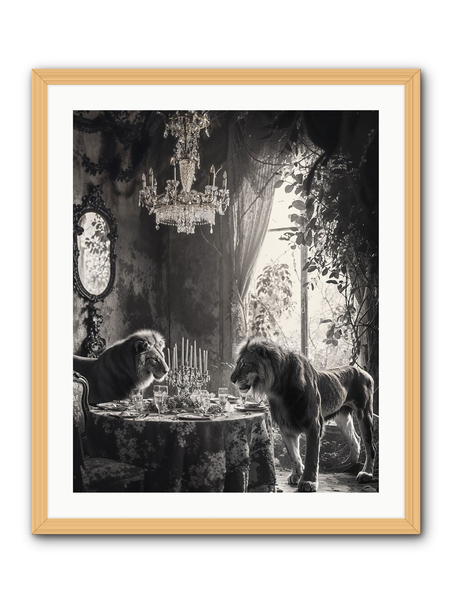 If I'm Lyin' -- Framed Print - Natural 24x30