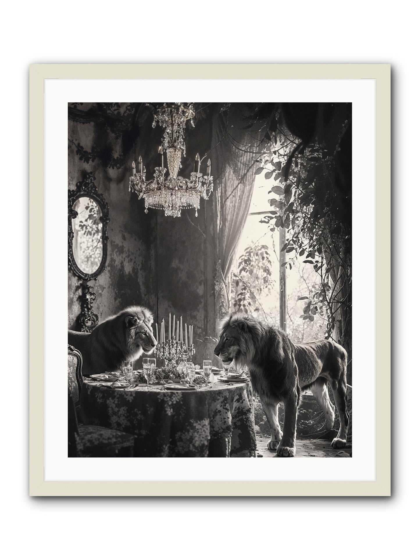 If I'm Lyin' -- Framed Print - White 24x30