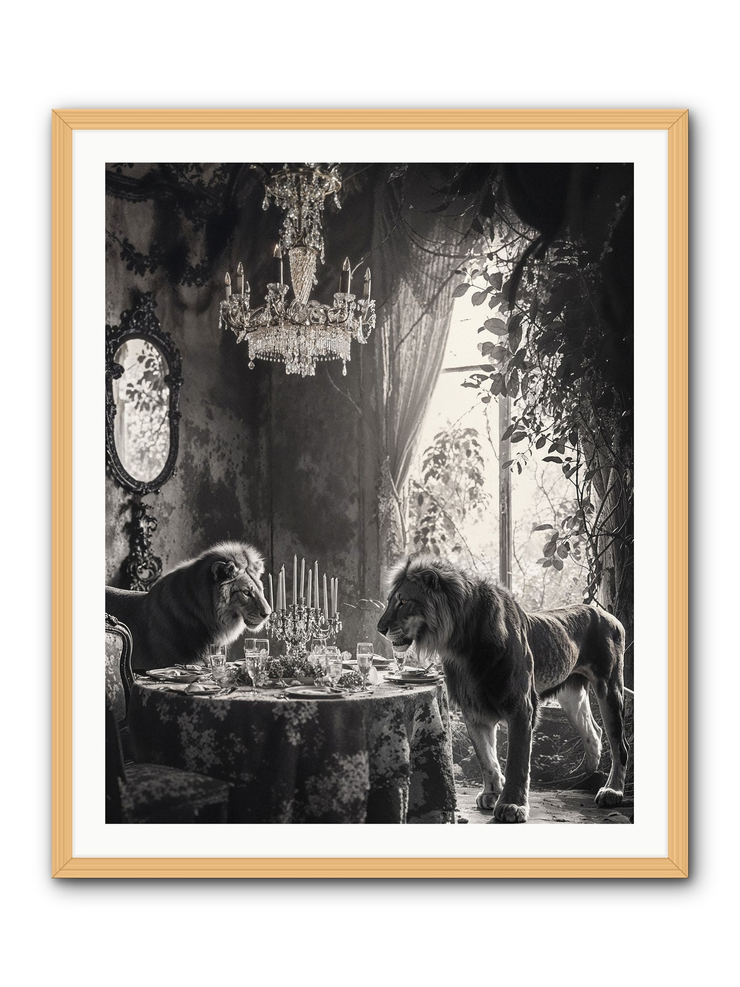 If I'm Lyin' -- Framed Print - Natural 32x40