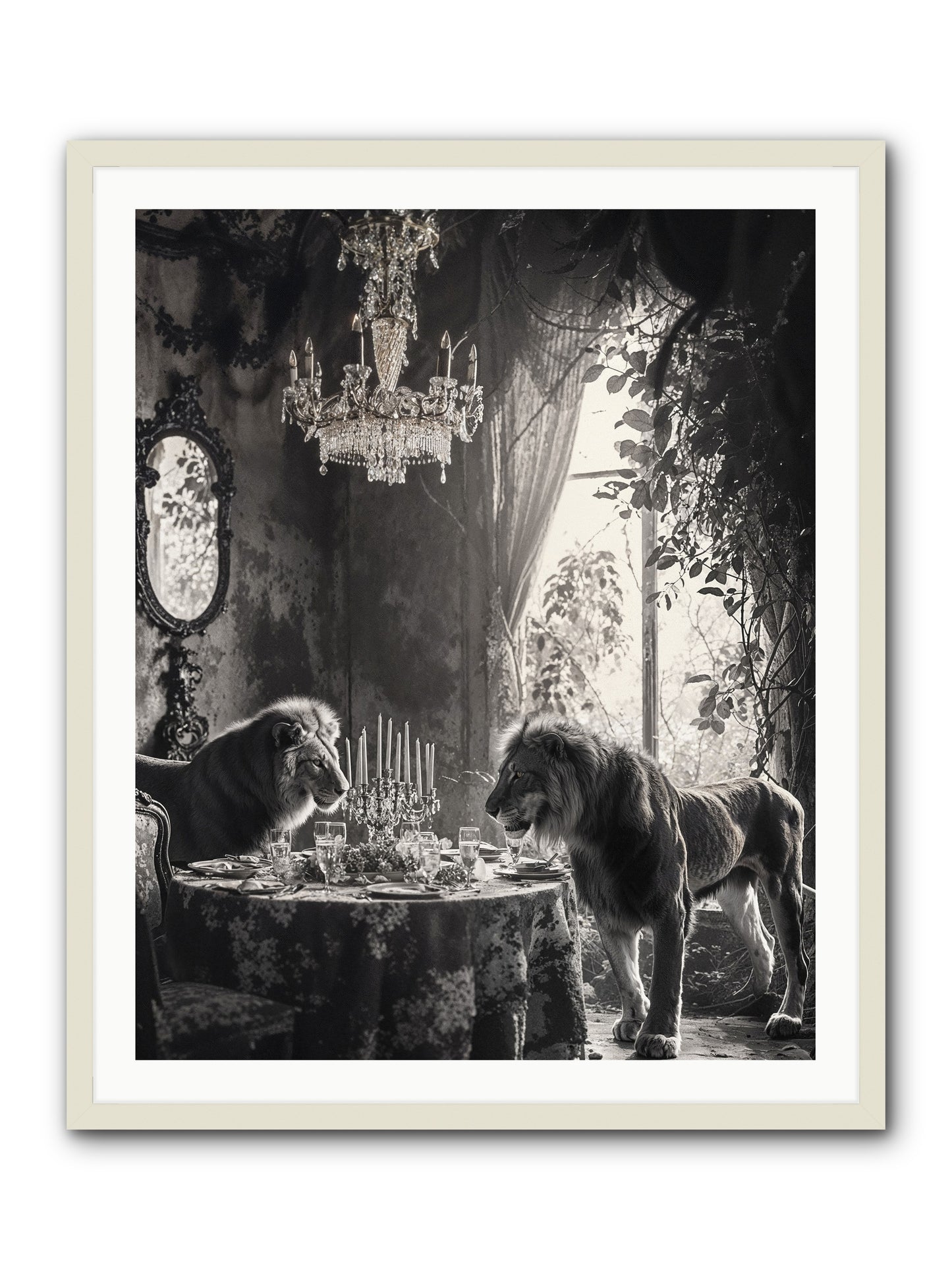 If I'm Lyin' -- Framed Print - White 32x40